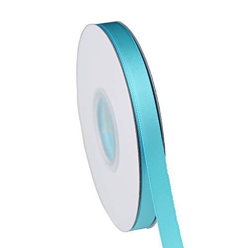 ITIsparkle 3/8" Inch Double Faced Satin Ribbon 50 Yards-Roll Set for Gift Wrapping Scrap Books Party Favor Hair Braids Baby Shower Decoration Floral Arrangement Craft Supplies, Turquoise Ribbon - color: Turquoise