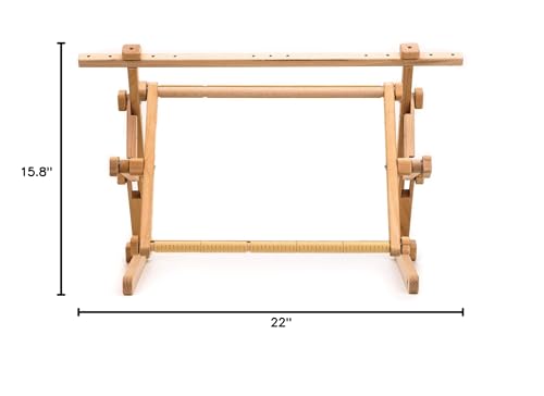 Embroidery Adjustable Lap Table Stand Hands Free Needlepoint Wooden Cross Stitch Scroll Frame Tapestry Holder Bed Table Stand Craft Tool (15.7" x 22") - size: 15.7" x 22"