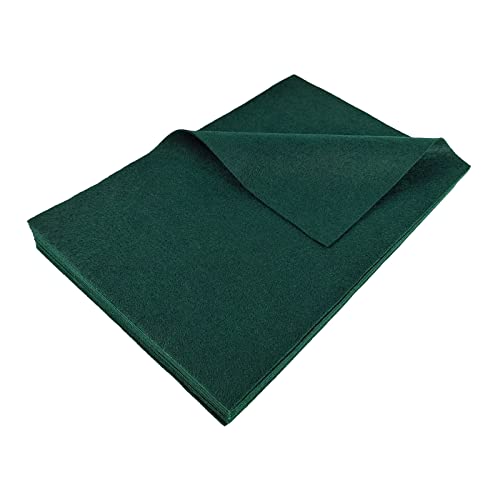 Jtnohx Color Felt Fabric Soft Felt Sheets for Crafts Dark Green 20Pcs 1.4mm - color: Dark Green