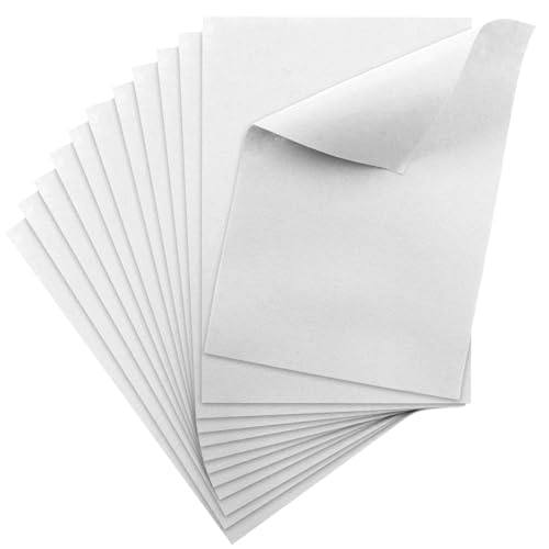 12 Pcs Felt Sheets, 7x11 Inch Stiff Felt for Crafts DIY, White - color: White