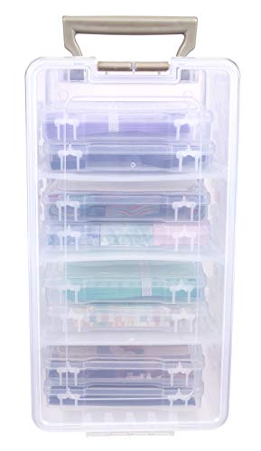 ArtBin Semi Satchel Photo Storage Photo & Craft Organizer Set, Large Box with [8] Plastic Storage Cases Inside, Clear - style: Semi Photo Satchel