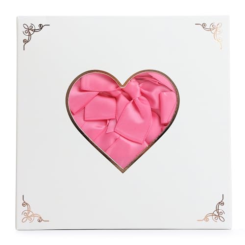 Self Adhesive Hot Pink Satin Ribbon Bows for Crafts 3" (50 Pack) - color: Hot Pink