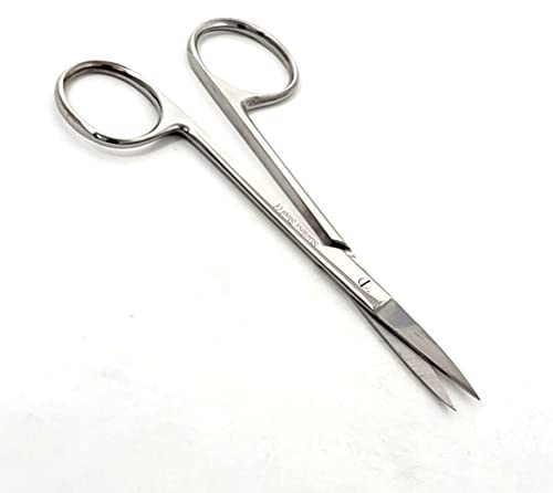 A2Z-IRS01 Stainless Steel Iris Dissecting Scissors 4.5", Straight, Fine Point - color: Silver