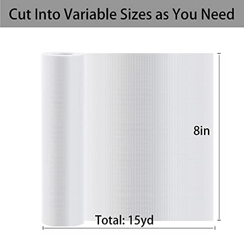 Water Soluble Stabilizer for Embroidery Topping Film (8 in x 15 yd Roll), Seneme 35um Clear Embroidery Stabilizers - Wash Away Embroidery Stabilizer for Machine Embroidery Stabilizer and Hand Sewing - size: 8"*15yd roll