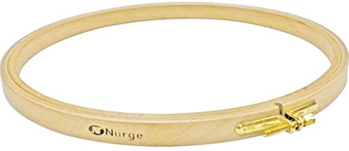 Nurge Premium Quality Beech Wood Embroidery Hoop, Cross Stitch Hoop with Gold Plated Adjustable Brass Screw for DIY Projects Ideal for Crafters,Beginners & Professionals - 8.66" Diameter & 0.62" Thick - size: 8.66" / 220mm Dia