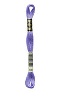 DMC 117-340 Mouline Stranded Cotton Six Strand Embroidery Floss Thread, Medium Blue Violet, 8.7-Yard