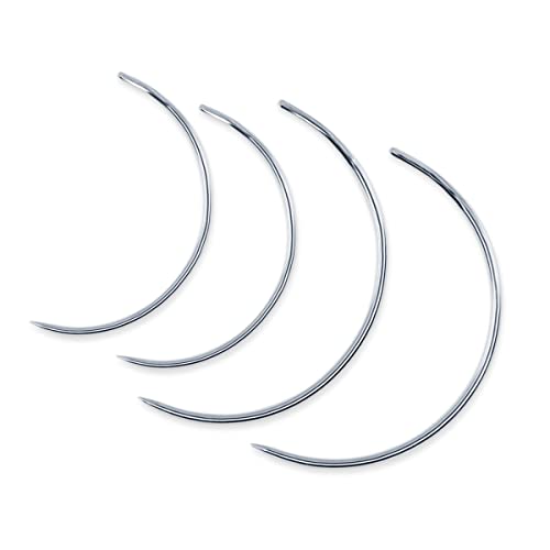 Dritz 3050 Quilter's Curved Hand Needles, 2-Inch & 2-1/2-Inch, Nickel (4-Count)