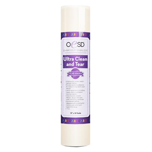 OESD Ultra Clean and Tear Embroidery Stabilizer 15" x 10 Yd Roll