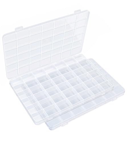 IOOLEEM Bead Organizer Box, 42 Grids 2 Pack Organizer Container Storage - size: 42 Grids (2 pack)