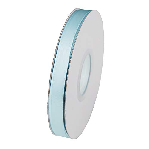 ITIsparkle 3/8" Inch Double Faced Satin Ribbon 50 Yards-Roll Set for Gift Wrapping Scrap Books Party Favor Hair Braids Baby Shower Decoration Floral Arrangement Craft Supplies, Light Blue Ribbon - color: Light Blue