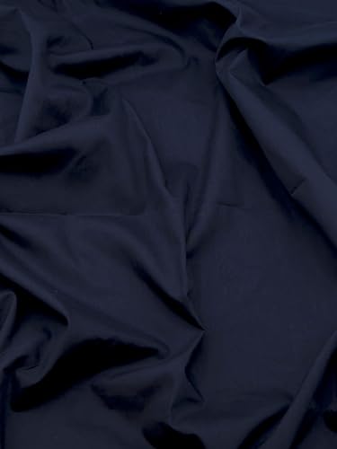 EOVEA - Cotton Polyester Fabric by The Yard – 60" Wide Broadcloth Fabric, Soft, Lightweight & Breathable Material for Lining, Curtains, Bedding, Skirts, Sewing Projects (Navy,1 Yard) - color: Navy, size: 1 Yard