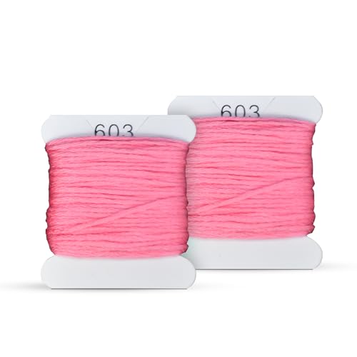 Embroidery Floss Kit and Refills - Cotton Threads - DMC Color Coding for Cross Stitch, String Crafts, Friendship Bracelets - color: 603 Ballerina Pink