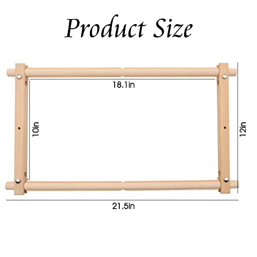 ZOCONE Beech Wood Tapestry Scroll Embroidery Frame, Cross Stitch Frame Holder, 12"x21" Quilting Frame, Needlepoint Frame, Scroll Frame for Cross Stitch, Needlepoint, Sewing, Embroidery Projects (B) - style: B