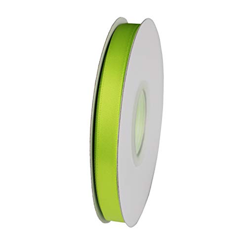 ITIsparkle 3/8" Inch Double Faced Satin Ribbon 50 Yards-Roll Set for Gift Wrapping Scrap Books Party Favor Hair Braids Baby Shower Decoration Floral Arrangement Craft Supplies, Apple Green Ribbon - color: Apple Green