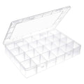Molain 24 Grids Large Plastic Organizer Box, Clear Storage Box, for Jewelry