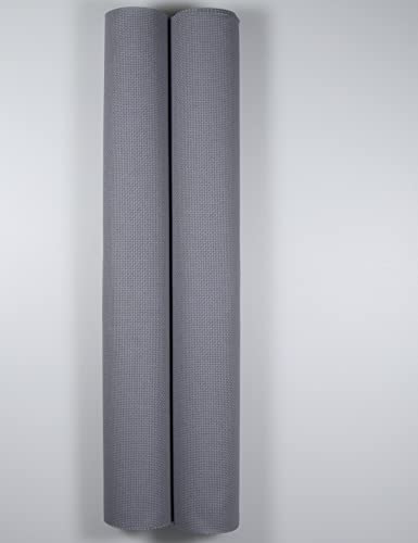 KCS 2 pc of 15" x 18" Counted Cross Stitch Cotton Aida Cloth Needlework Fabric (Light Steel Grey, 18CT) - color: Light Steel Grey, size: 18CT