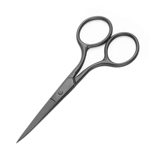Multicolor Professional Grooming Scissors for Facial Hair Removal - color: Black