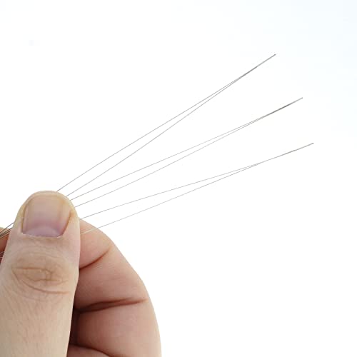 The Beadsmith Big Eye Beading Needles, 5 inches, 4 per Card, Sharp Points, Use for General Sewing, Weaving and Embroidery, Very Easy to Thread - size: 5" Long - 4 Needles