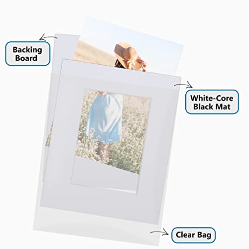 Somime 10 Pack White Picture Mat Set,16x20 Precut Mat for 11x14 Photos - size: white 10pc sets 16x20