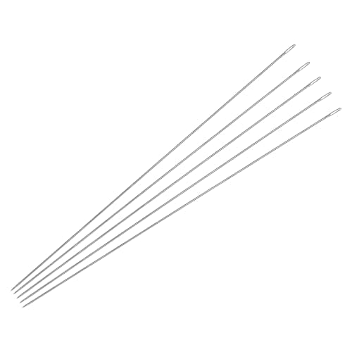 uxcell Beading Needles Fine Thin Long Straight Sewing Embroidery Threads Stainless Steel 3.94 Inch 50Pcs - size: 100mmx0.45mm
