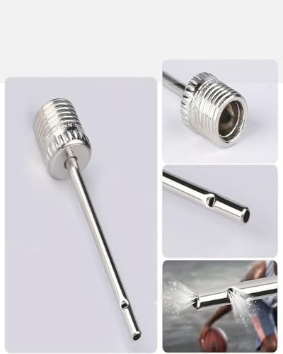 Ball Pump Needles,Air Pump Needles for Balls with Storage Case, Compatible with Hand Pump and Electric Pump, Stainless Steel Silver+Gold 10Pack