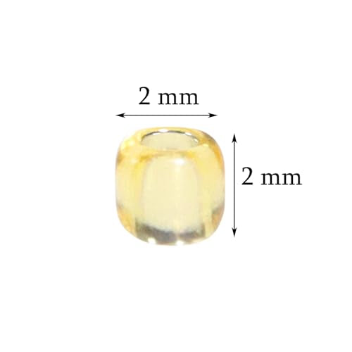Glass Seed Beads Penta Angel 50g Mini Round Craft Loose Spacer Pony Beads for Earring Bracelets Necklace Waist Bead Jewelry Making (2mm, Light Gold) - color: Light Gold