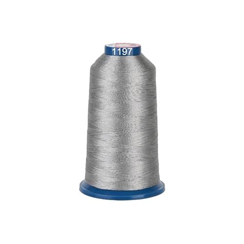 Polyester Embroidery Thread 4000M(4374Y) 40WT Thread for Commercial Multi Needles and Single Needle Embroidery Machine Grey 1197 - color: Grey 1197