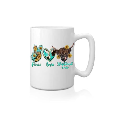 10 Pcs Western UV DTF Wrap Cup Transfer Stickers Highland Cow UV DTF Transfer Waterproof Stickers Rub on Transfers Mug Stickers Decals for Crafting DIY - style: D015