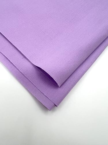 EOVEA - Cotton Polyester Fabric by The Yard – 60" Wide Broadcloth Fabric, Soft, Lightweight & Breathable Material for Lining, Curtains, Bedding, Skirts, Sewing Projects (Lavender, 1 Yard) - color: Lavender, size: 1 Yard