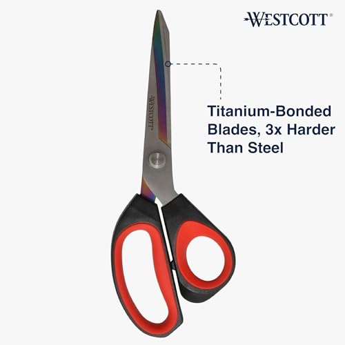 Westcott Premium Tailor 9.5" Scissors, Red/Black - size: 9.5-Inch