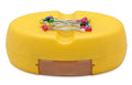 YEQIN Magnetic Sewing Pincushion with 15 Plastic Head Pins, Magnetic Pins Holder for Sewing Quilting, Pins, Paper Clips, Screws (Yellow) - color: Yellow