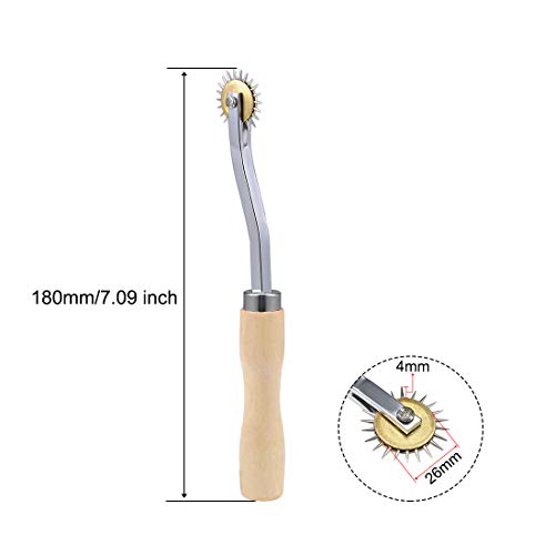 uxcell Leather Craft Over Stitch Wheel, Precise Pointed, High Grade Steel Needle-Pointed Tracing Wheel- Pattern Making, Pattern Tracing