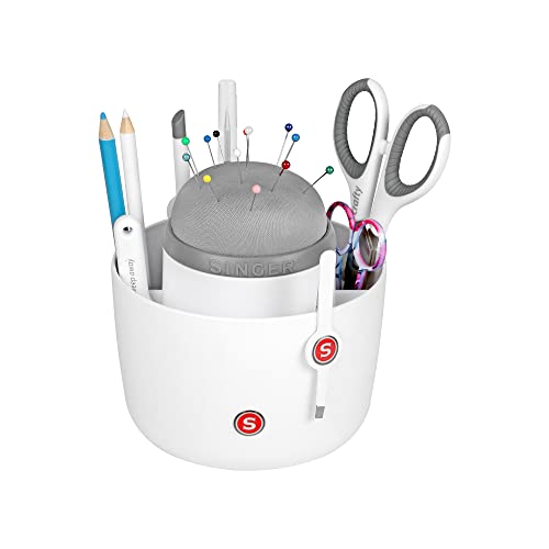 SINGER Pin & Tool Sewing and Craft Organizer Caddy with Built-In Pin Cushion