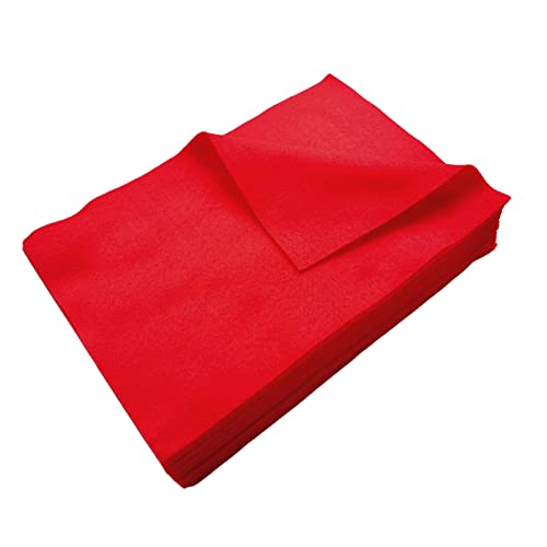 Jtnohx Color Felt Fabric Soft Felt Sheets Craft Fabric Sheets Red 8"x12" - color: Bright Red