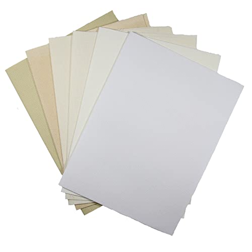 KCS 6 pc of 12" x 18" Counted Cotton Aida Cloth Cross Stitch Fabric (14CT- Color #1)