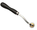 Driak 4MM Professional Tracing Wheel for Sewing, Stainless Steel Pounce Wheel with Ergonomic Wooden Handle, Needle Point Tracking Tool for Pattern Paper, Leather, and Cloth Crafts
