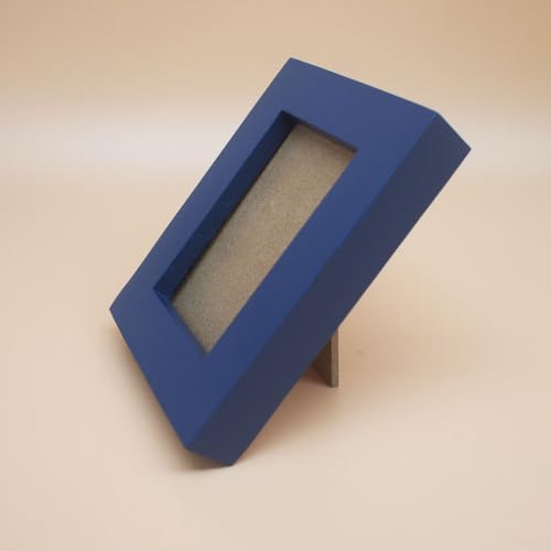 2x3 Picture Frame Solid Wood,Blue. Table Top or Wall - color: Blue, size: 2x3