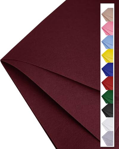 Burgundy Felt Fabric 72" x 36", Large Stiff Craft Felt Sheet by The Yard - color: Burgundy, size: 72" X 36" (1 Yard)