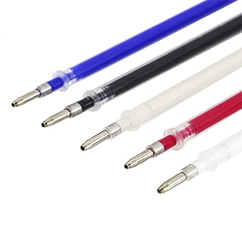 50Pcs Heat Erasable Fabric Refills with 4 Empty Pen Patchwork Marking Pens High Temperature Disappearing Ink Fabric Marker for Embroidery Handicarft Needlework Tailors Sewing Quilting and Dressmaking - color: Rose Red with Empty Pen