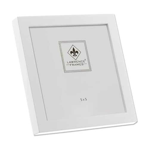 Lawrence Frames 5x5 White Wood Picture Frame - Gallery Collection (755855) - color: White, size: 5x5