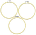 Cldamecy 3 Pieces 6 Inch Bamboo Embroidery Hoops, Adjustable Round Cross Stitch Hoops, Frames for DIY Hand Embroidery Punch Needle Needlepoint Craft Art Wall Decor - style: 3pcs 6 inch