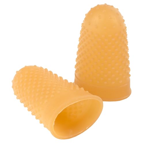 Swingline S7054032C 54032 Rubber Finger Tips, 12 (Medium-Large), Amber (Pack of 12) - size: 12 Count (Pack of 1)