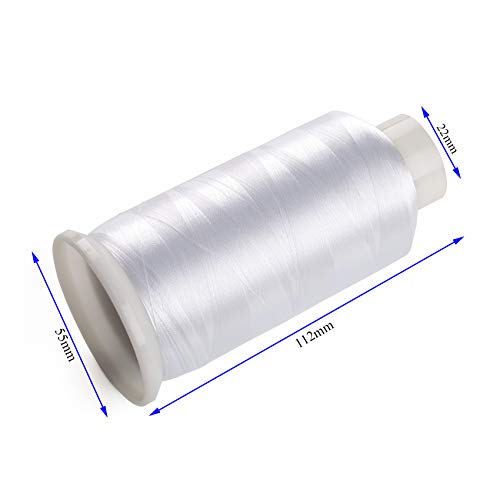 Simthread 2 Huge Spools White Bobbin Fill Thread 60WT - 5500 Yards Each - color: White