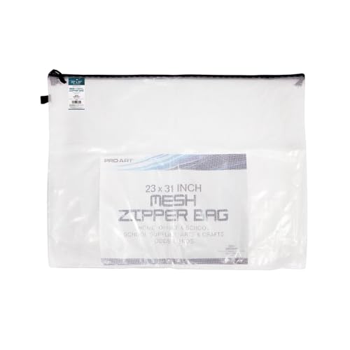 Pro Art Mesh & Vinyl Zipper Bag 23x31 - size: 23-inch x 31-inch Mesh Bag with Zipper