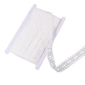 CHGCRAFT 16 Yards White Cotton Eyelet Lace Embroidery Ribbon Edge Floral Cotton Lace Ribbon Embroidery Lace Trim DIY Accessories for Sewing Clothes, 0.75 Inch Wide - size: 0.75 inch