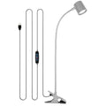 Dott Arts Desk Lamp,USB Clip On Light with 3 Color Modes,LED Reading Lamp - color: Gray