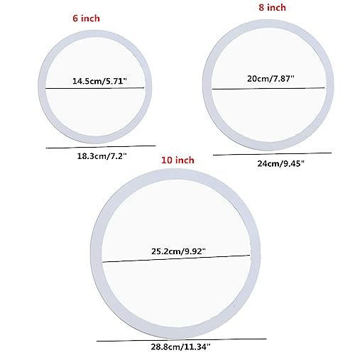 alfyng Round Photo Frame Wooden Wall Hanging Picture Frames White 6 inch - color: White, size: 6 inch