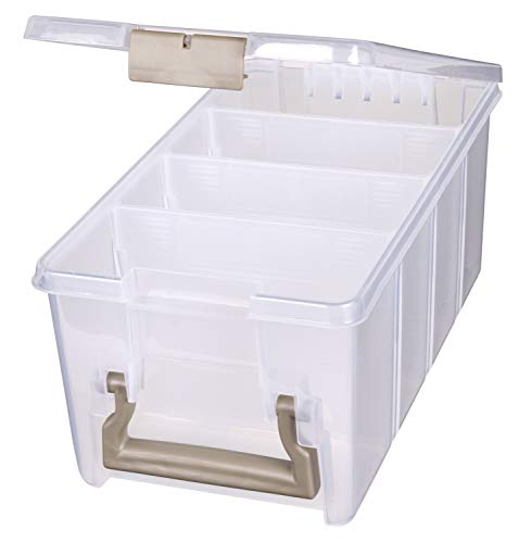 ArtBin Semi Satchel Craft Organizer with 3 Dividers, Clear - color: Gold, size: Pack of 1