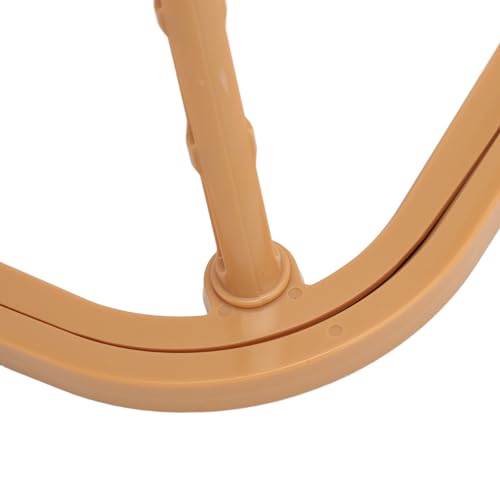 2-Layer Embroidery Frame Stand, Adjustable ABS Double Hoop - style: Khaki