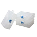 3 Pack Plastic Removable Divider Box and Storage Case for Small Parts, Hardware and Craft, 6 Grids, Clear - size: 6 Grids